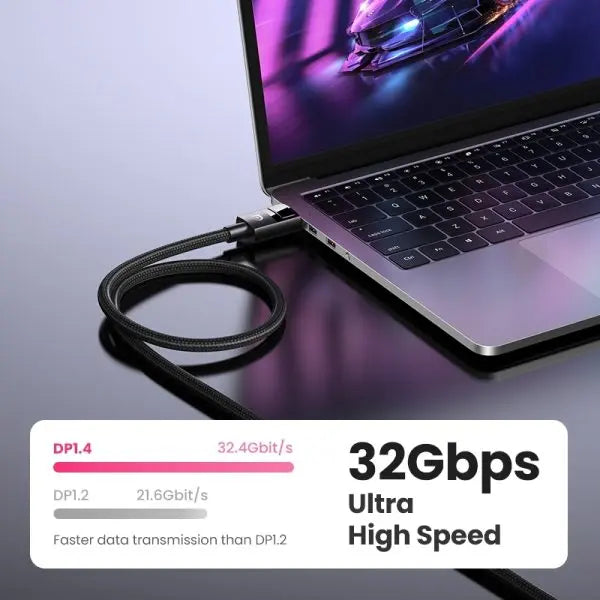 UGREEN DisplayPort 1.4 Cable 5M 8K 60Hz 4K 144Hz HDR High Speed DP to DP Male Gaming Monitor PC Laptop Graphics (80394)