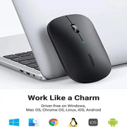 UGREEN 2.4G Silent Wireless Bluetooth 5.0 Optical Mouse USB Receiver 4000 DPI PC Laptop Chromebook MacBook Starry (90531) Ugreen