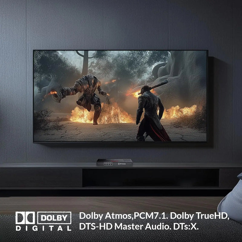 AV Access 4KEX100-H2 HDBaseT HDMI Extender Over Cat5e/6/6a/7 Ethernet up to 330ft/100m 4K@60Hz, Supports HDCP2.2, HDMI2.0, Bi-Directional IR and RS232 Pass-Through, Auto EDID, PoE, CEC, Dolby Vision TeckPot