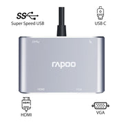 Rapoo XD30 4-in-1 USB-C Multifunction Adapter