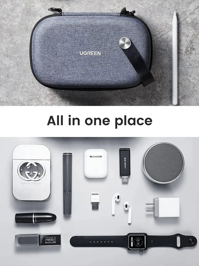UGREEN Universal Electronic Accessories Travel Case | Cable Organizer, Portable Carrying Pouch (50903) TeckPot