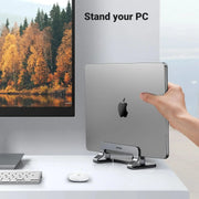 UGREEN Vertical Laptop Stand Holder Adjustable Aluminum Dock MacBook Surface Chromebook 15.6 Inch Desktop Space Saver (20471) Ugreen
