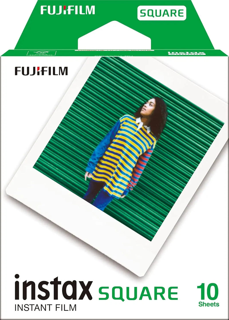 Fujifilm Instax Square 10 Exposures Instant Film (White) - TeckPot