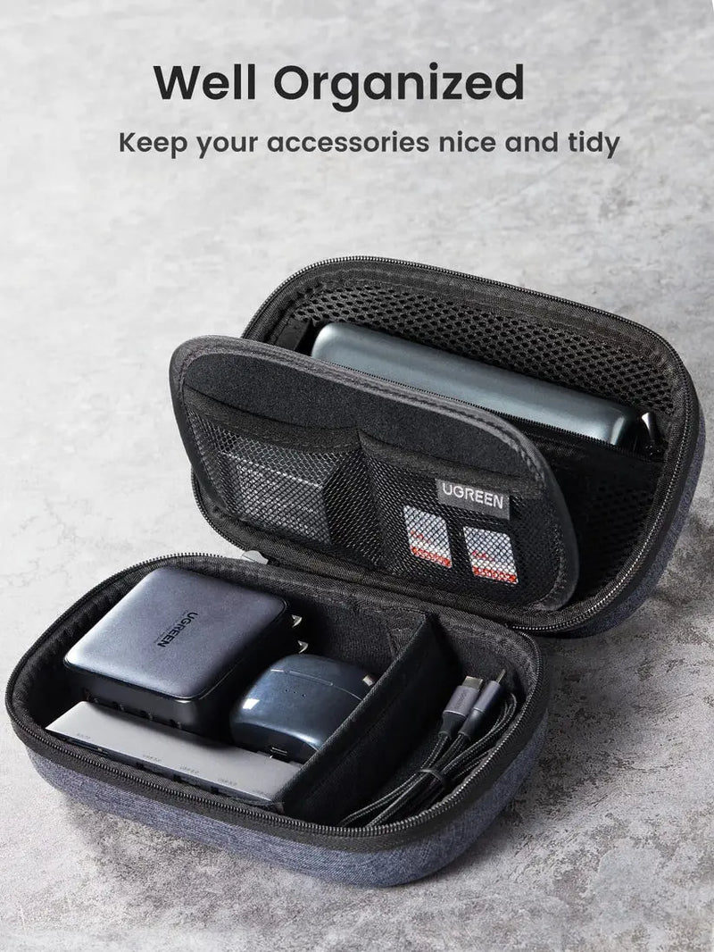 UGREEN Universal Electronic Accessories Travel Case | Cable Organizer, Portable Carrying Pouch (50903) TeckPot