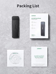 UGREEN AC1300 Dual Band WiFi Adapter USB 3.0 Wireless Network Dongle 5GHz 2.4GHz Desktop PC Laptop Windows Mac 50340 Ugreen