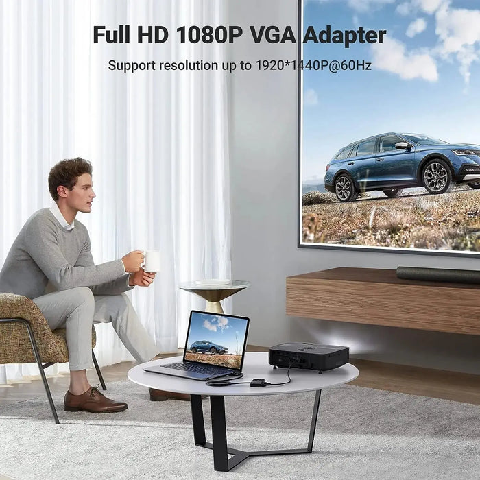 UGREEN VGA Splitter 1 In 2 Out Full HD 1080p Video Duplicator 1 VGA Input 2 VGA Outputs Monitor Projector HDTV PC Laptop 20918 Ugreen