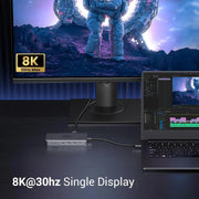 UGREEN 11-in-1 USB-C Hub Dual HDMI Docking Station 4K 60Hz 8K 30Hz 100W PD 10Gbps USB Ethernet Card Reader 15965 Ugreen