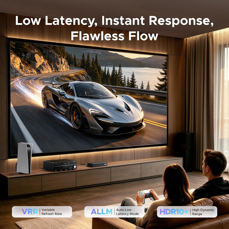 UGREEN 95521 HDMI 2.1 3-in-1-out switch, 8K60 4K240, low latency, instant response