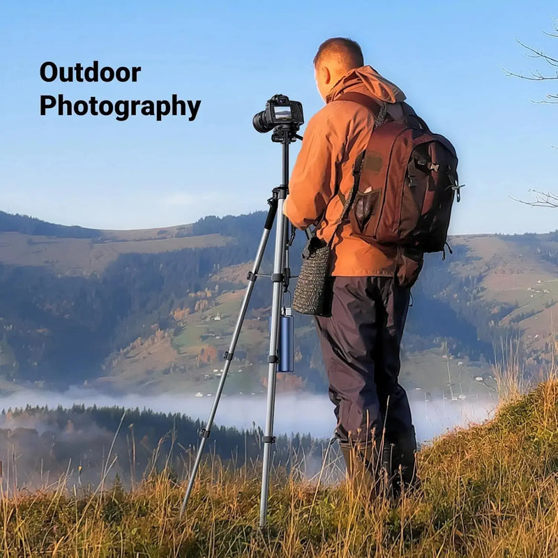 UGREEN Camera Tripod Adjustable 53.5-175cm Aluminum Travel Tripod 3-Way Pan Head Phone Holder DSLR iPhone Android 15187 Ugreen