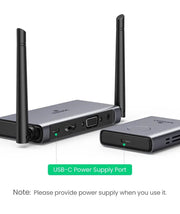 UGREEN 50M Wireless HDMI VGA Extender Transmitter Receiver 1080P 60Hz 5GHz Long Range Display Adapter Kit 50633A Ugreen