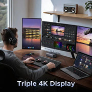 UGREEN Docking Station, Triple 4K Display (2x DP+ HDMI), 14-Port USB-C Dock, 100W Max Charging for Laptop, 27W Max USBC, 10Gbps USB-C/A, 170MB/s SD, Ethernet, Audio, 140W Power Supply for Dell, HP(85489) TeckPot