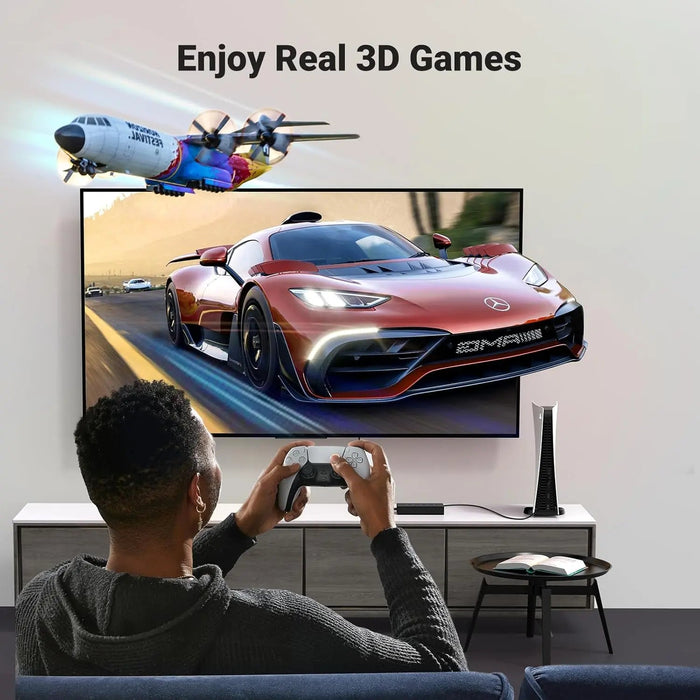 UGREEN HDMI Switch 5 in 1 Out 2.0 4K 60Hz Remote 5 Port Selector 3D CEC HDR HDCP2.2 PS5 PS4 Xbox Fire Stick Black (90512)