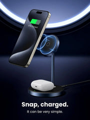 UGREEN MagFlow 90668 2-in-1 magnetic wireless charging stand snap and charge