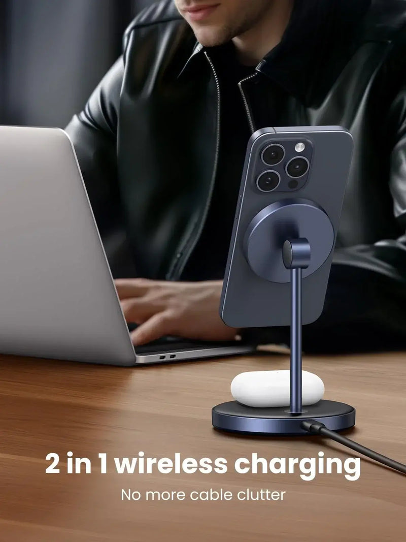 UGREEN MagFlow 90668 2-in-1 magnetic wireless charging stand 2-in-1 wireless charging