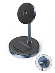 UGREEN MagFlow 90668 2-in-1 magnetic wireless charging stand side view