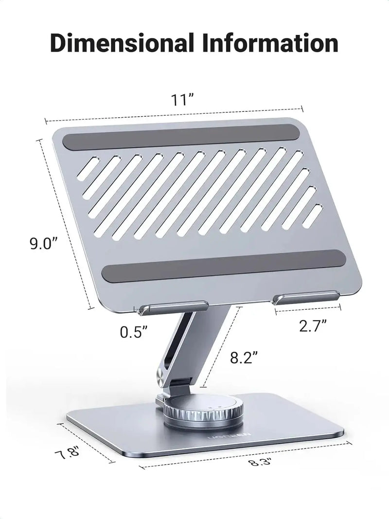 UGREEN 17.3 Inch Laptop Stand Adjustable Foldable Aluminum Ergonomic Riser MacBook Dell HP Lenovo ASUS Notebook 90849 Ugreen