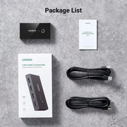 UGREEN 2x4 USB 2.0 Sharing Switch Box 2 In 4 Out Peripheral Switcher Printer Scanner Keyboard Mouse PC Laptop USB Hub Switch 30767 Ugreen