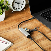 Amazon Basics 4 Port Superspeed USB 3.0 Hub-Grey(Open Box) Amazon Basics