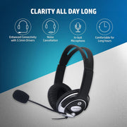 HP B4B09PA Headphones with Mic ( Open Box ) HP