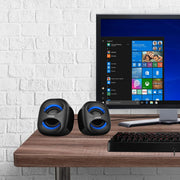Artis Mini 2.0 USB Multimedia Speakers-Blue(Open Box/Renewed) Artis