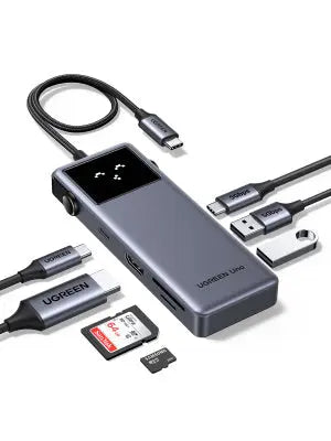UGREEN Uno 7-in-1 USB-C Hub – 4K HDMI, 100W PD, 3 USB-A, SD/TF Multiport Adapter (75179) TeckPot