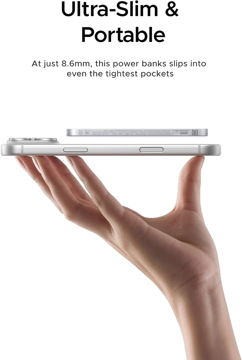 UGREEN MagFlow Air 95931B 5000mAh Qi2 magnetic power bank ultra-slim and portable
