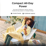 UGREEN MagFlow Air 75983 10000mAh Qi2 magnetic power bank, lunar white, compact all-day power