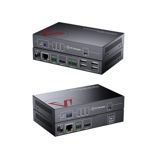 AV Access 8KEX100-KVM Zero-Latency 8K HDMI KVM Extender, HDMI 2.1 & HDCP 2.3, 100m/330ft Over Cat 6/6A/7, 4K/5K Ultrawide Resolution, 4-Port USB 2.0, EDID, PoC & RS-232 AV Access