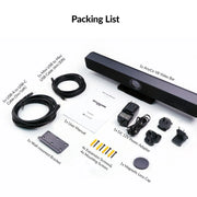 AnyCo V8 All-in-One Video Bar for Video Conferencing w/ 4K AI Tracking Camera, 4-Mic Array, Dual Stereo Speakers, Works with Cascaded Mics for Large Conference Room