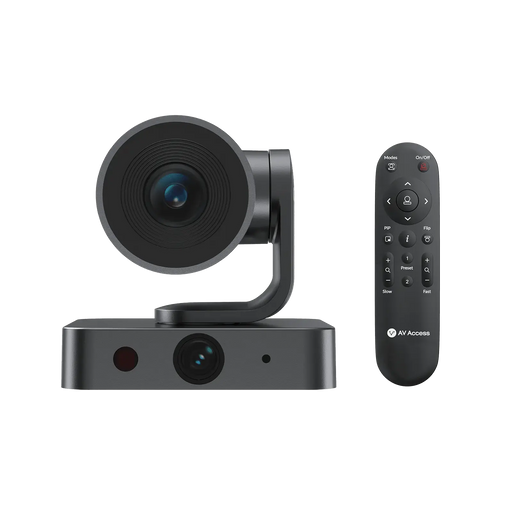 AV Access BizEye P30 4K PTZ Camera with Dual Lens, Auto Tracking & AI Framing, 3x Optical Zoom, 120° Panoramic View for Smart Video Conference AV Access
