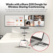 AV Access H2C01 4K60 HDMI + USB-A to USB-C Adapter for eShare D20/D30