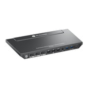 AV Access KD-E30 KVM Switch Docking Station for 2 Desktops & 1 Laptop – Dual 4K HDMI, 100W USB-C Charging, 10-in-1 Dock, 1GbE