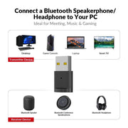 AV Access B20 USB Bluetooth Adapter for PC, TV, Speaker & Game Console – Bluetooth 5.2, Plug & Play