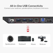 AV Access eShare C30 4K@60Hz Conference Room Docking Station with USB C & HDMI Input, USB 3.0 Hub for Webcam and Speakerphone, BYOM, Plug & Play
