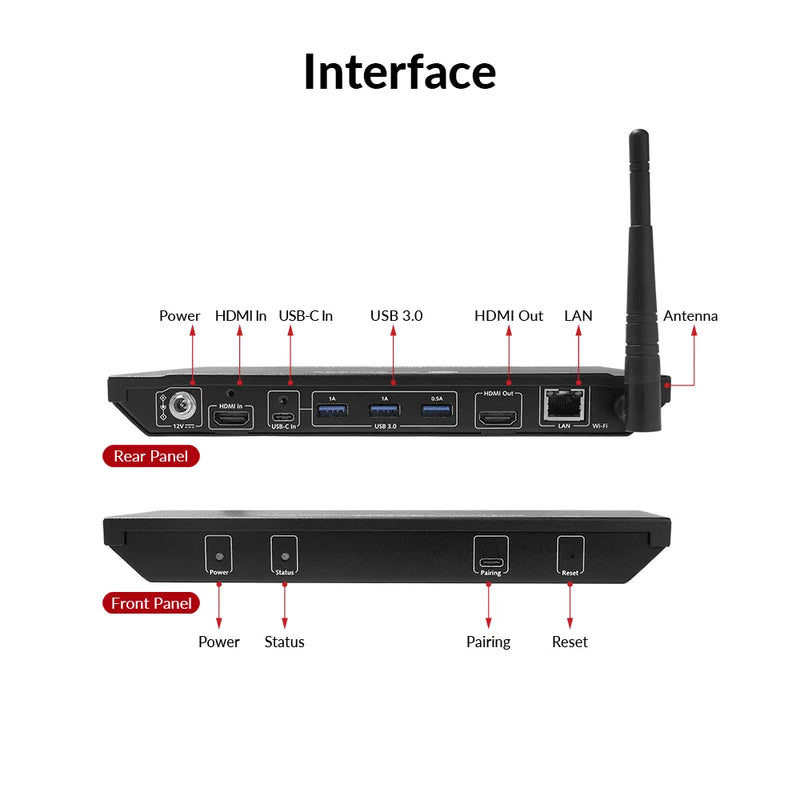 AV Access eShare W50 4K Wireless Presentation System for Video Conferencing, Plug & Play, No Software Required for Screen Sharing