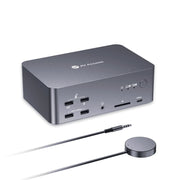 AV Access iDock B23 8K Triple Monitor KVM Docking Station for a Desktop and a Laptop (100W PD), 12-in-1, 8K@60Hz/4K@165Hz/1080P@480Hz