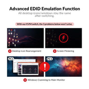 AV Access iDock C20 USB-C KVM Switch 12 In 1 Docking Station for 2 Laptops, 4K Dual Monitor Design, 60W Charging for Each PC, 1G Ethernet, EDID Emulation AV Access