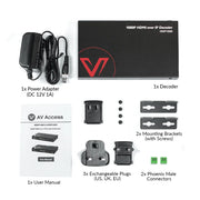 AV Access HDIP100D 1080p HDMI over IP Decoder – 8×8 Video Wall, VDirector, PoE, Audio & RS232