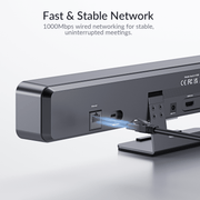 AV Access AnyCo V100 One-Cable BYOM Video Bar – 4K AI Camera, Mics & Speaker, 100W USB-C Charging, for Huddle Rooms