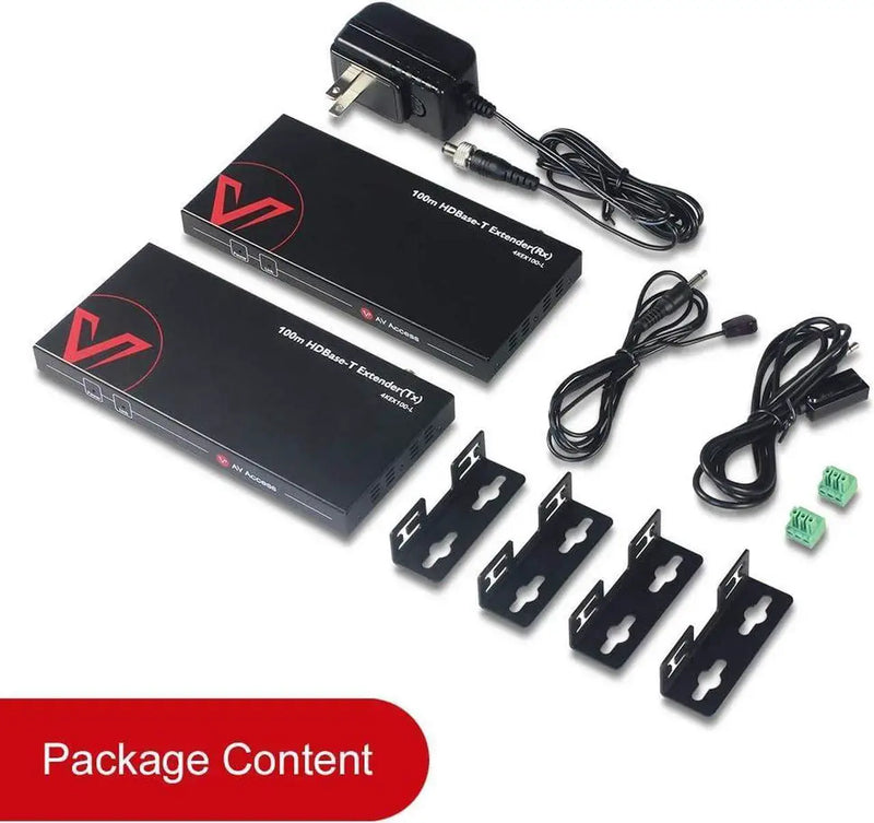 AV Access 4KEX100-L 4K HDMI over HDBaseT Extender up to 100m/330ft with Bi-directional PoE/IR/RS232 AV Access