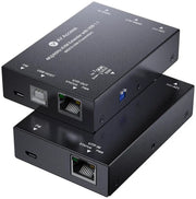 AV Access 4KEX70-USB 4K HDMI & USB KVM Extender Over Cat6/6A/7 Upto 70m, HDR10, HDCP 2.3, USB 1.1, Bi-Directional PoC, EDID Switch, Ultra-Slim Transmitter/Receiver for Retail & Control Systems AV Access