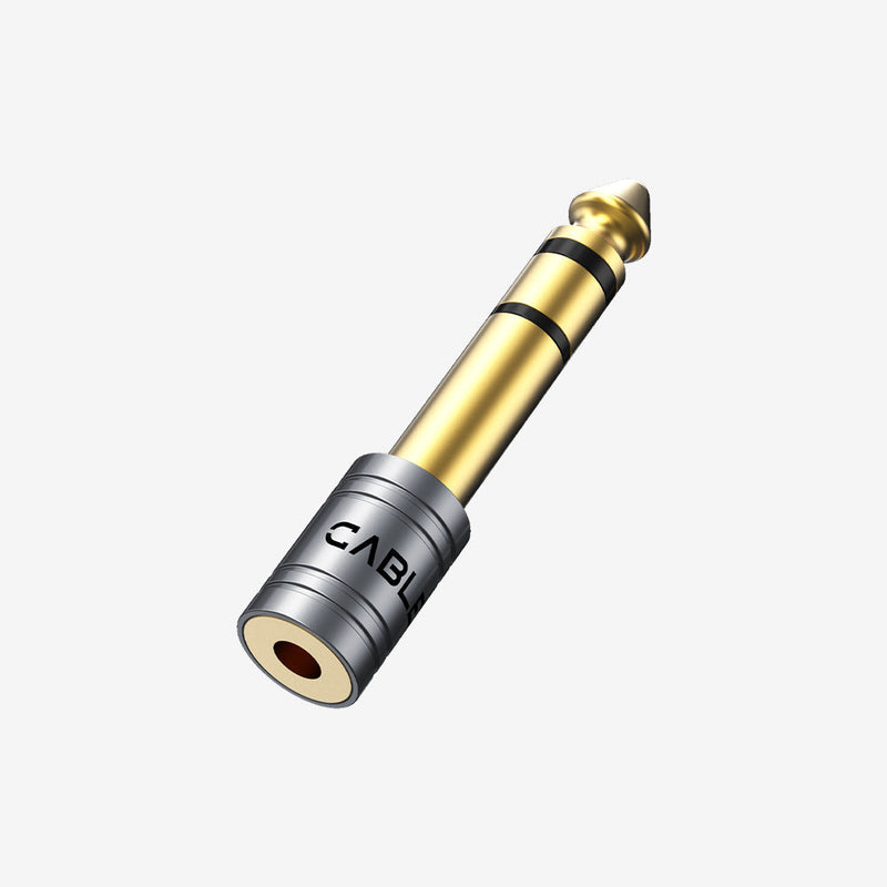 CABLETIME CPA3G 6.35mm male to 3.5mm female TRS stereo adapter CT-6M3F-AG