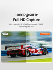 CABLETIME HDMI Capture Card with 4K@30Hz Loop-Out, 1080p@60Hz Capture, Mic & Headphone Ports