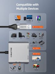CABLETIME HDMI Capture Card with 4K@30Hz Loop-Out, 1080p@60Hz Capture, Mic & Headphone Ports