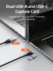 CABLETIME HDMI Capture Card with 4K@30Hz Loop-Out, 1080p@60Hz Capture, Mic & Headphone Ports