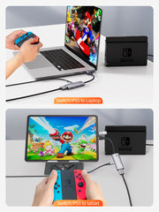 CABLETIME HDMI Capture Card with 100W PD, 4K@30Hz Input / 1080p@60Hz Capture, USB-A + USB-C