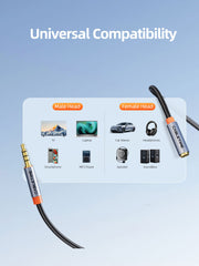 CABLETIME 3.5mm Male to Female Audio Extension Cable with Mic Support, TRRS AUX Headphone Extension Cable