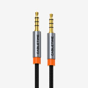 CABLETIME 3.5mm TRRS Male-to-Male Audio Cable with Microphone Support, 0.5m–5m