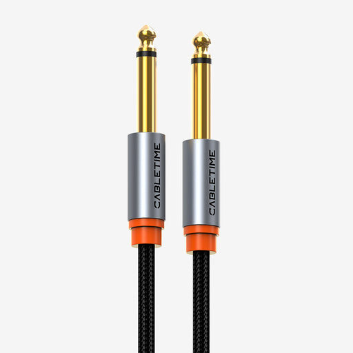 CABLETIME 6.35mm Guitar Instrument Cable 1/4 Inch TS Mono Audio Cable for Guitar, Bass, Keyboard, Amp & Pedals