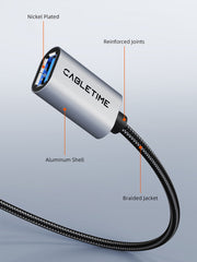 CABLETIME USB 3.0 extension connector detail